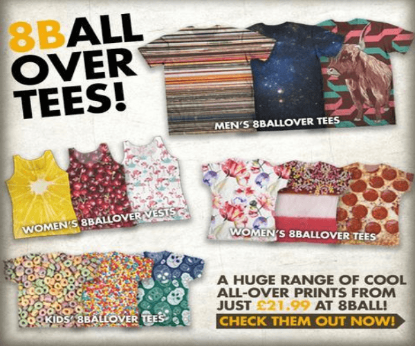 Brand New 8BallOver Tees, Exclusive To 8Ball 8Ball