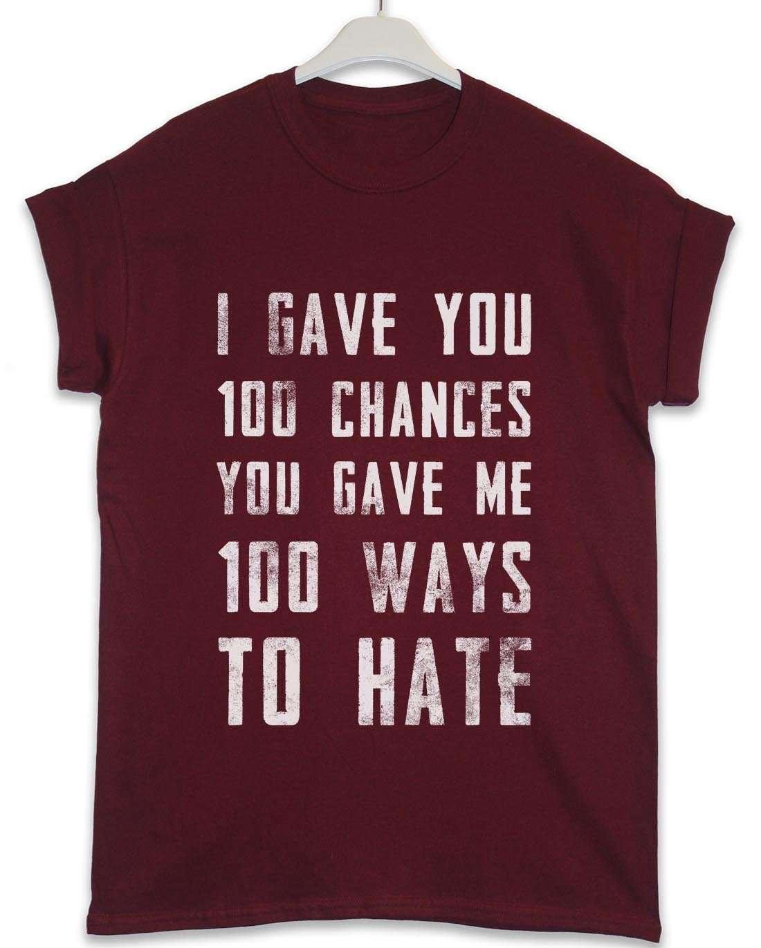 100 Ways to Hate Lyric Quote Graphic T-Shirt For Men 8Ball