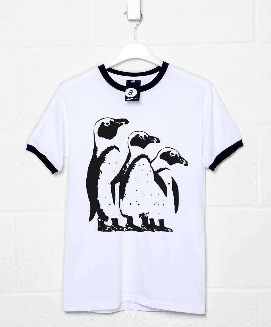 3 Penguins Ringer Graphic T-Shirt For Men As Worn By John Mcvie 8Ball