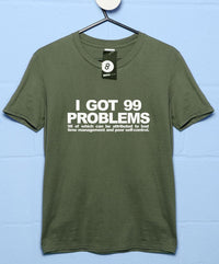 Thumbnail for 99 Self-Inflicted Problems Mens T-Shirt 8Ball