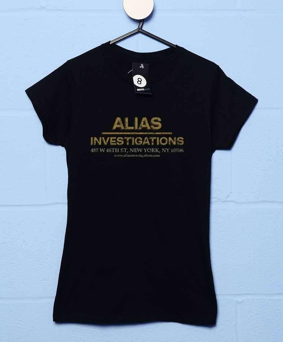 Alias Investigations Fitted Womens T-Shirt 8Ball