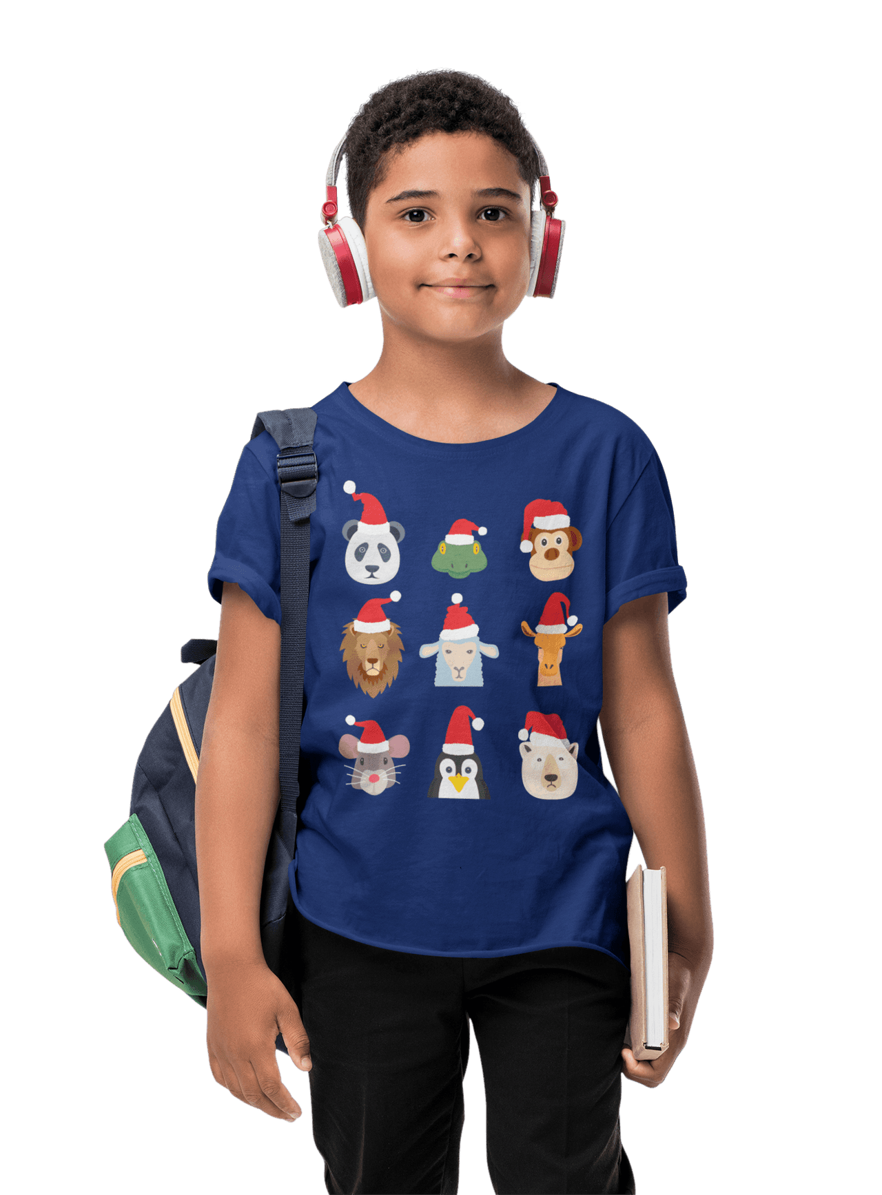 Animals Christmas Childrens T-Shirt 8Ball