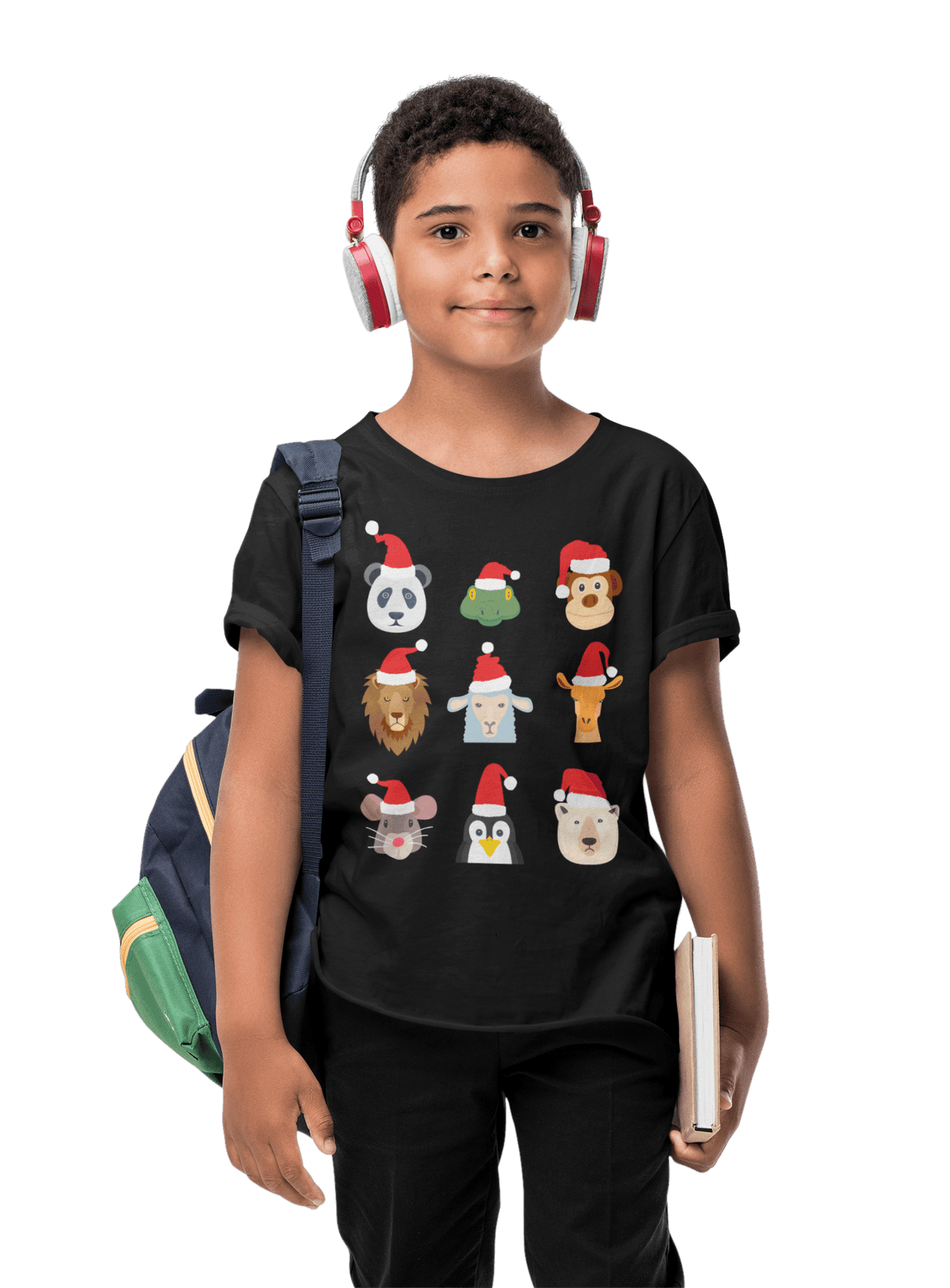 Animals Christmas Childrens T-Shirt 8Ball