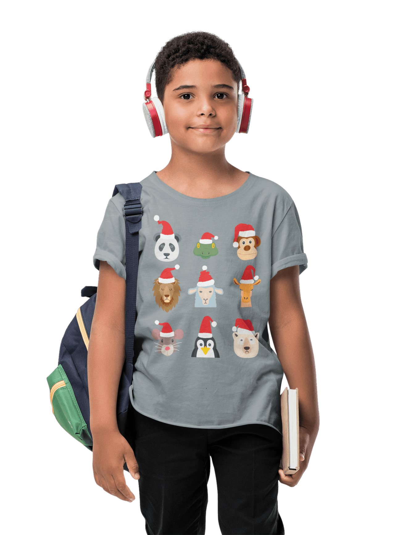 Animals Christmas Childrens T-Shirt 8Ball