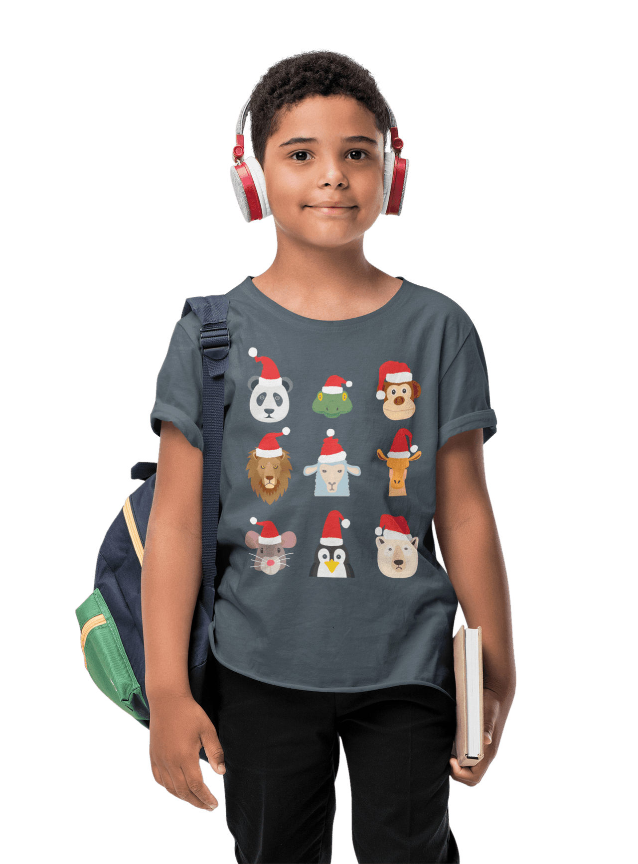 Animals Christmas Childrens T-Shirt 8Ball