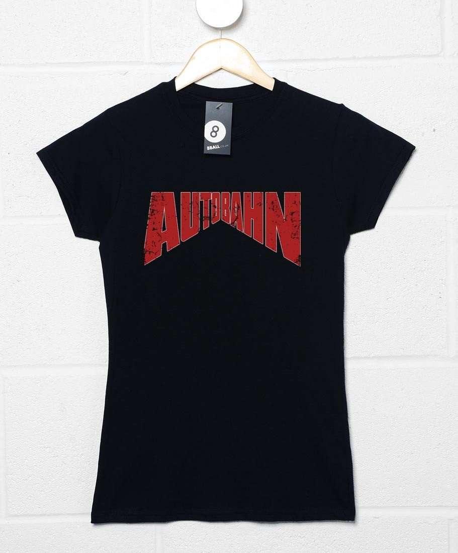 Autobahn Distressed Logo Fitted Womens T-Shirt 8Ball