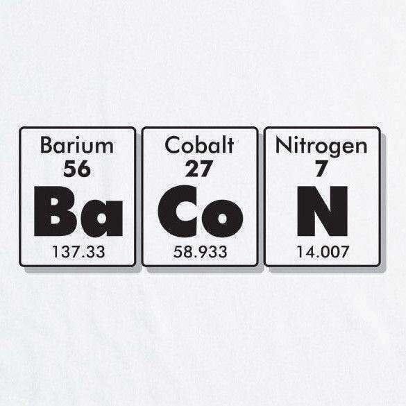 Bacon Periodic Table T-Shirt For Men 8Ball