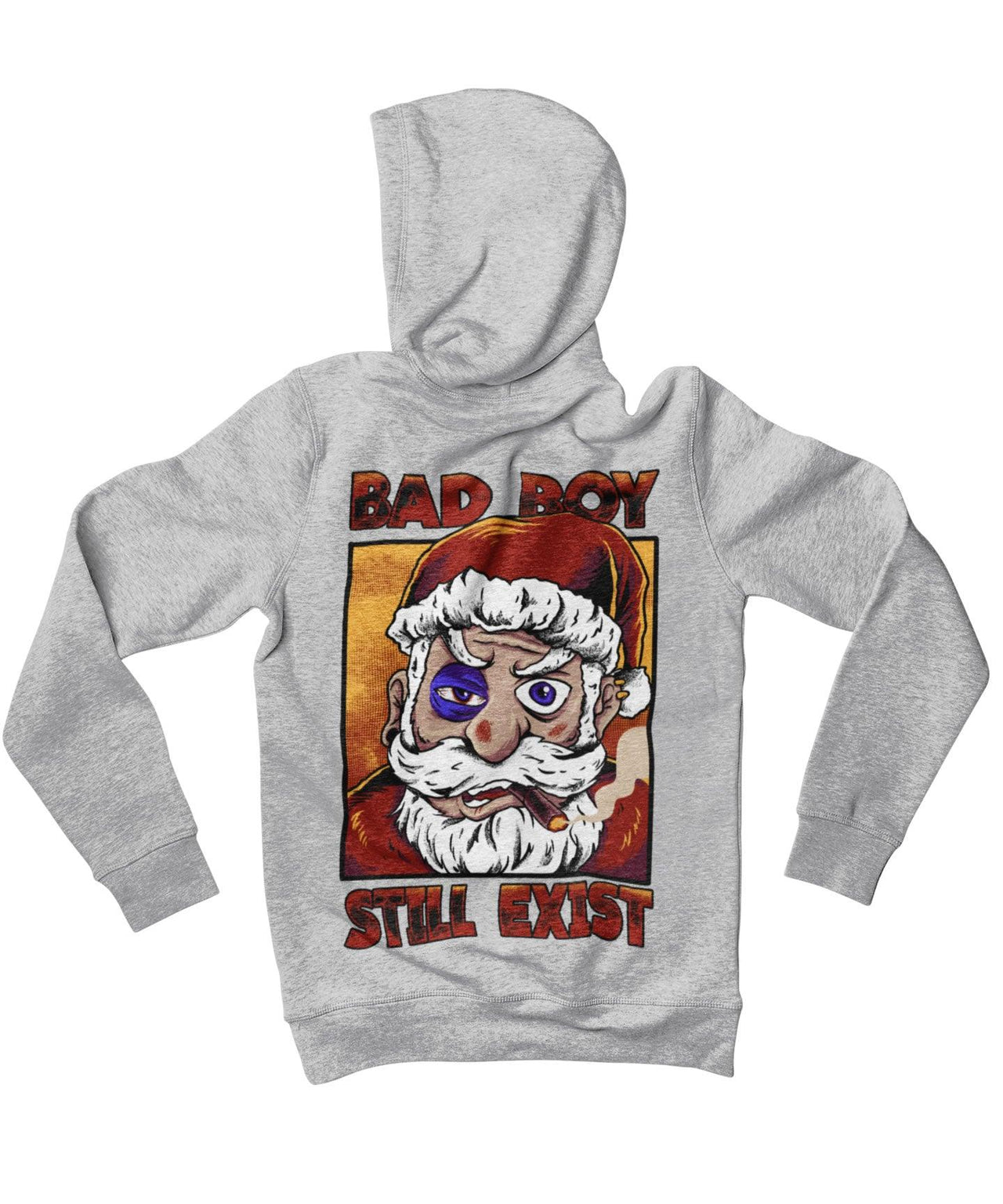 Bad Boy Santa Still Exists Back Printed Christmas Unisex Hoodie 8Ball