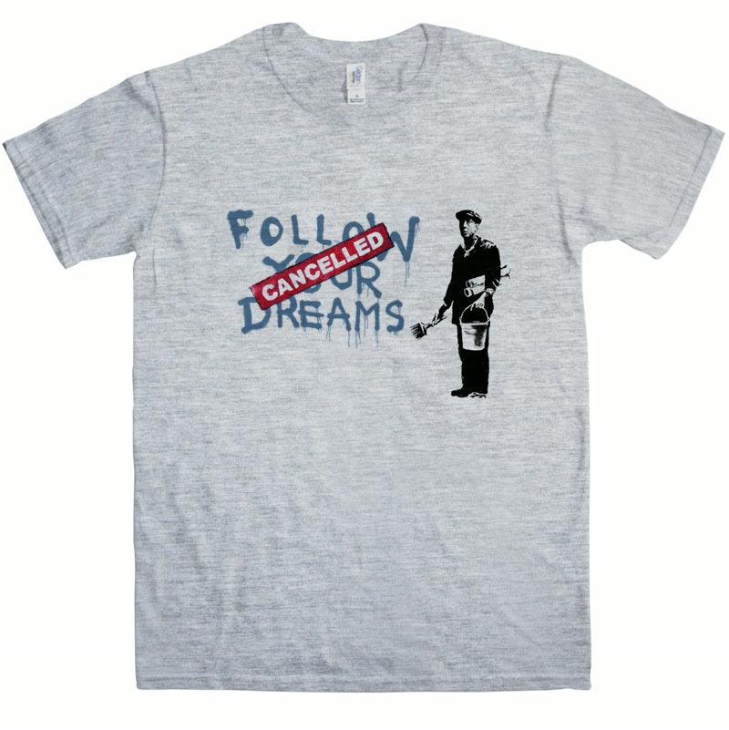 Banksy Follow Your Dreams Graphic T-Shirt For Men 8Ball