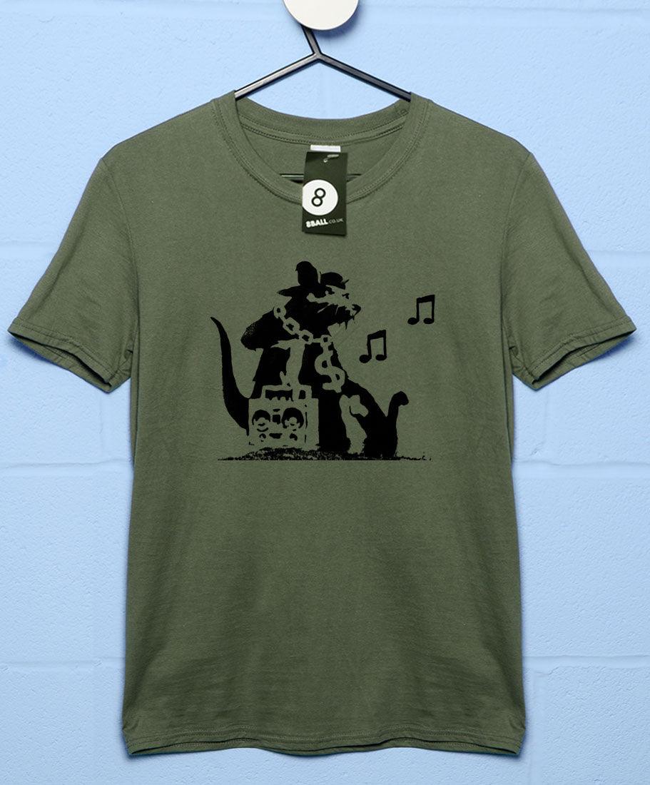 Banksy Ghetto Rat Unisex T-Shirt For Men And Women 8Ball