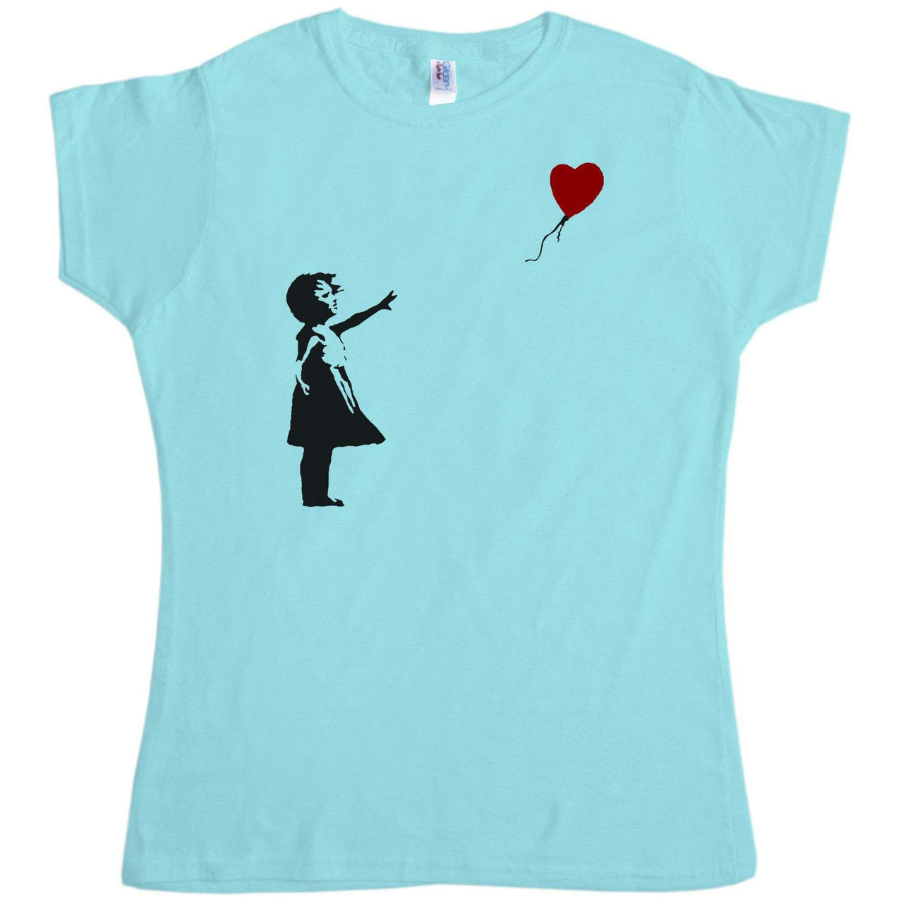 Banksy Girl With Balloon T-Shirt for Women 8Ball