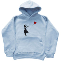 Thumbnail for Banksy Kids Girl With Balloon Unisex Hoodie 8Ball