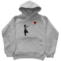 Thumbnail for Banksy Kids Girl With Balloon Unisex Hoodie 8Ball