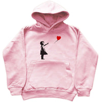 Thumbnail for Banksy Kids Girl With Balloon Unisex Hoodie 8Ball