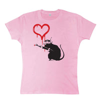 Thumbnail for Banksy Love Rat Fitted Womens T-Shirt 8Ball
