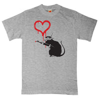 Thumbnail for Banksy Love Rat Graphic T-Shirt For Men 8Ball