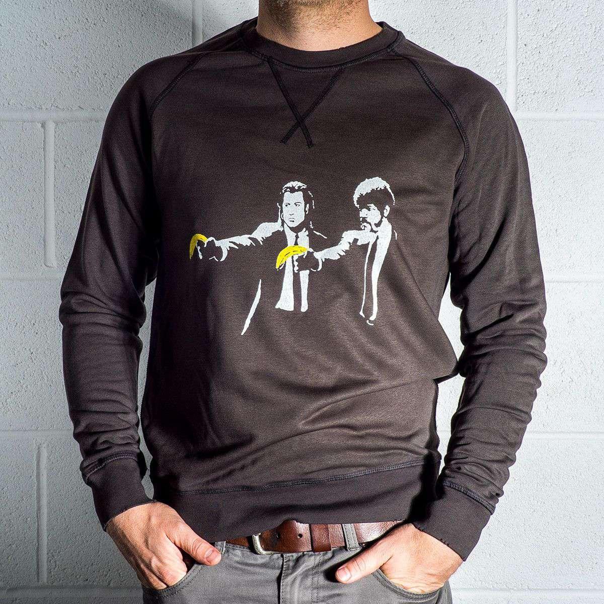 Banksy Pulp Fiction Bananas Graphic Sweatshirt 8Ball