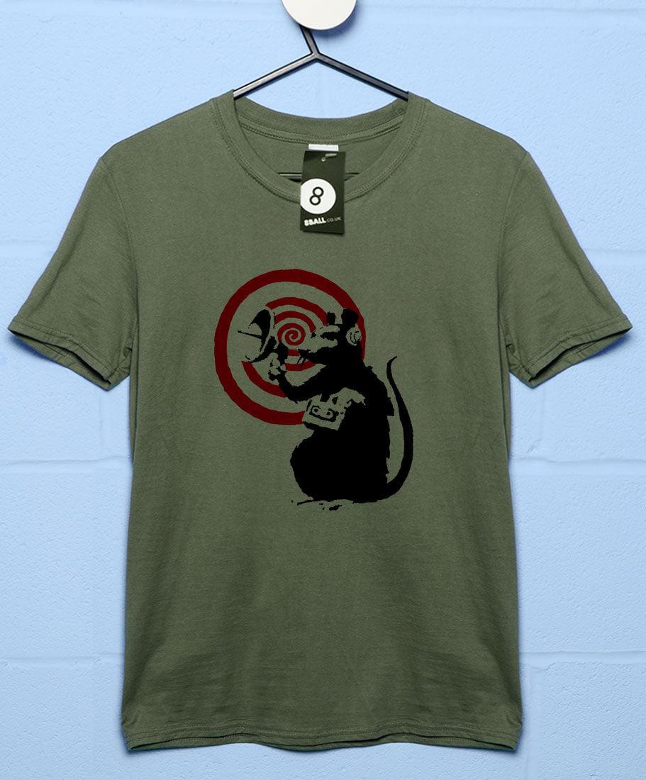 Banksy Radar Rat T-Shirt For Men 8Ball