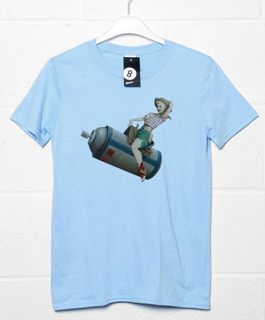 Banksy Ride Em Cowgirl Graphic T-Shirt For Men 8Ball