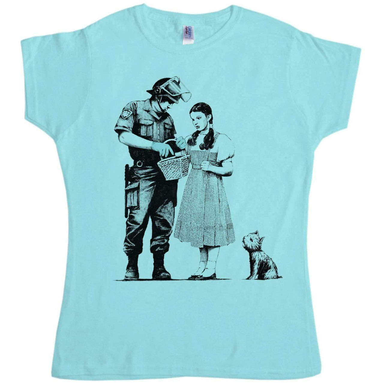 Banksy Stop And Search Womens Fitted T-Shirt 8Ball