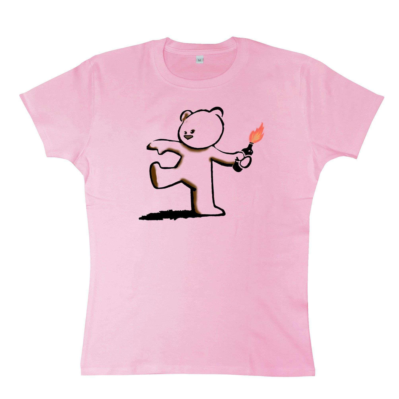 Banksy Teddy Womens T-Shirt 8Ball