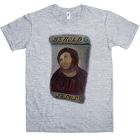 Thumbnail for Behold Jesus Fresco Ecce Homo Restoration Unisex T-Shirt For Men And Women 8Ball