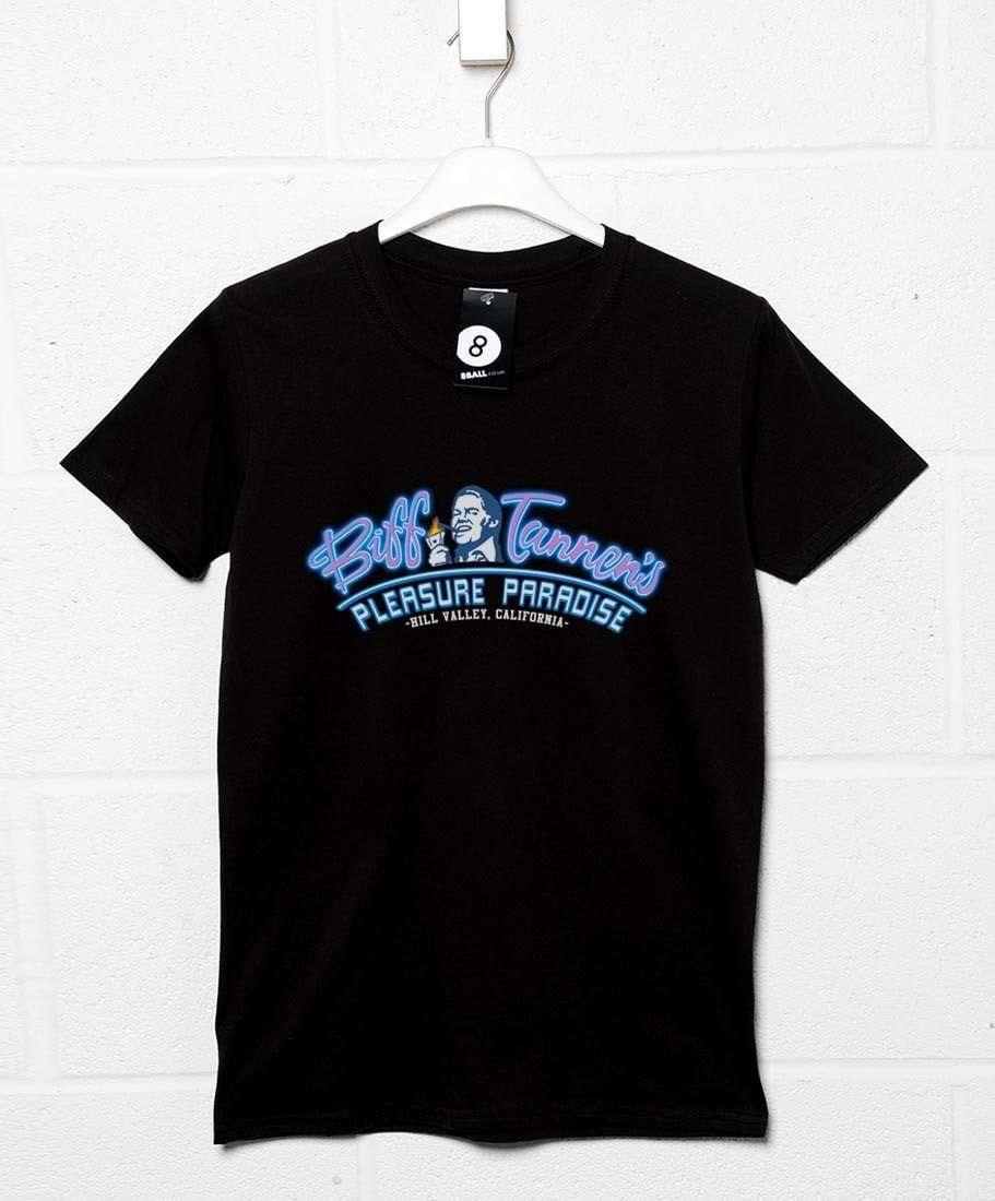 Biff Tannens Pleasure Paradise Mens Graphic T-Shirt 8Ball