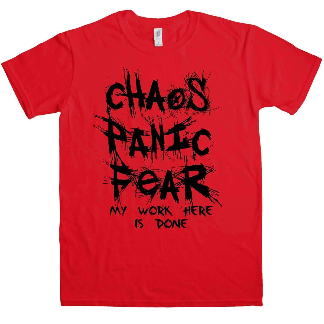 Chaos Panic Fear My Work Here Is Done Unisex T-Shirt For Men And Women 8Ball