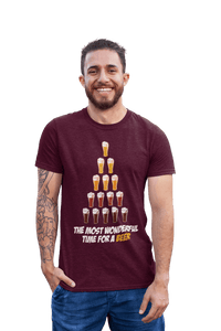 Thumbnail for Christmas Beer Tree For Adult Men and Women Unisex T-Shirt 8Ball