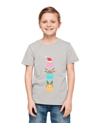 Thumbnail for Christmas Ghost Munching Kids Graphic T-Shirt 8Ball