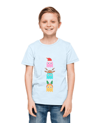 Thumbnail for Christmas Ghost Munching Kids Graphic T-Shirt 8Ball