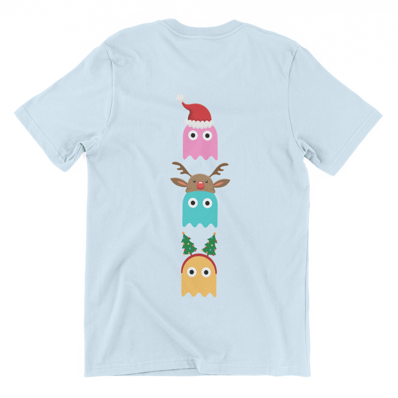Christmas Ghost Munching Kids Graphic T-Shirt 8Ball