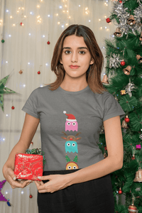 Thumbnail for Christmas Ghost Munching Womens T-Shirt 8Ball