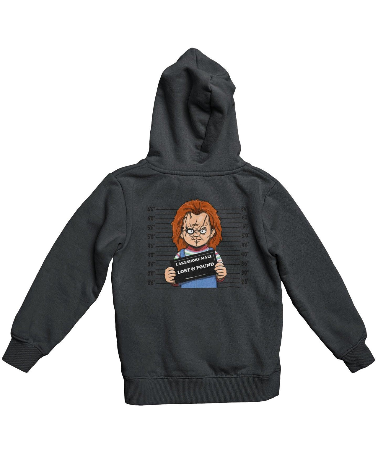 Chucky Mugshot Horror Film Tribute Adult Back Printed Unisex Hoodie 8Ball