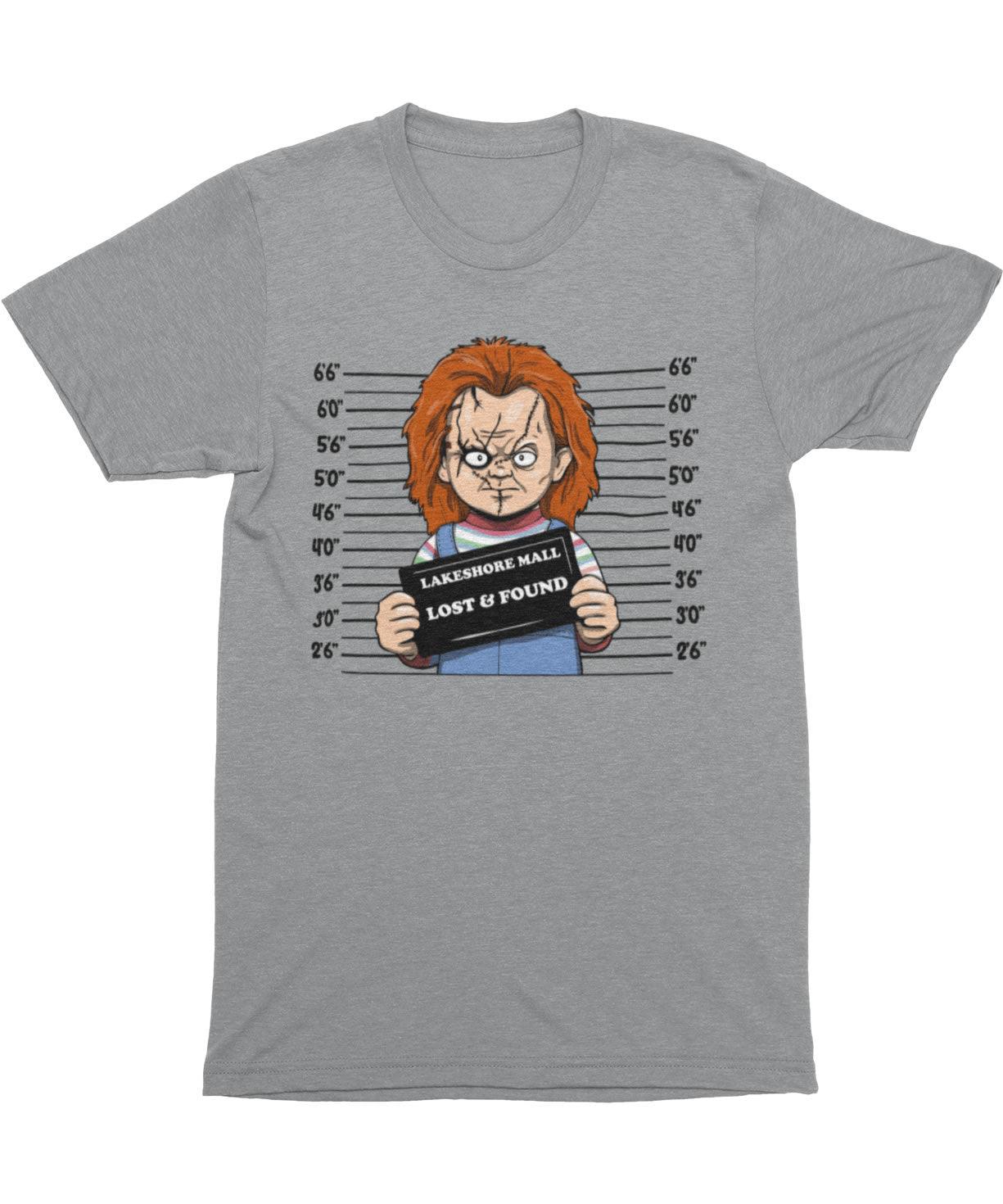 Chucky Mugshot Horror Film Tribute Unisex T-Shirt 8Ball