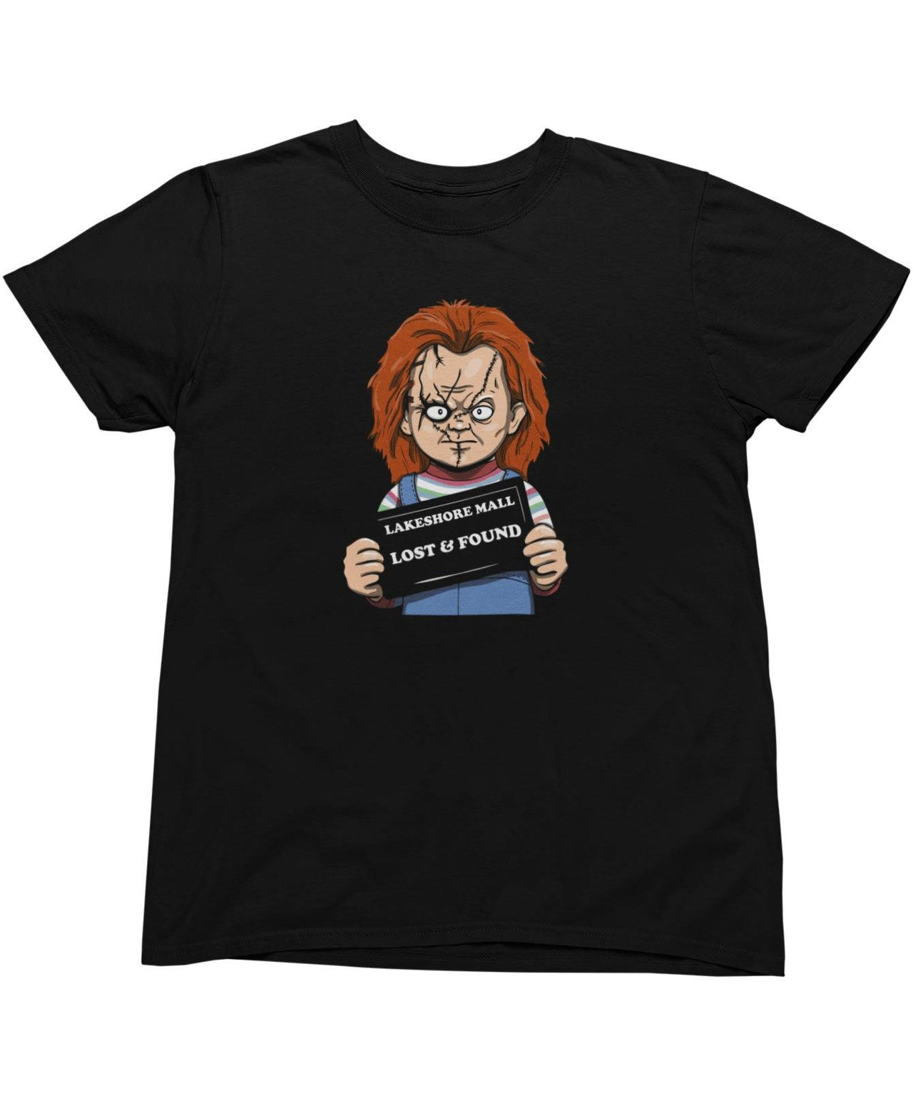 Chucky Mugshot Horror Film Tribute Unisex T-Shirt 8Ball