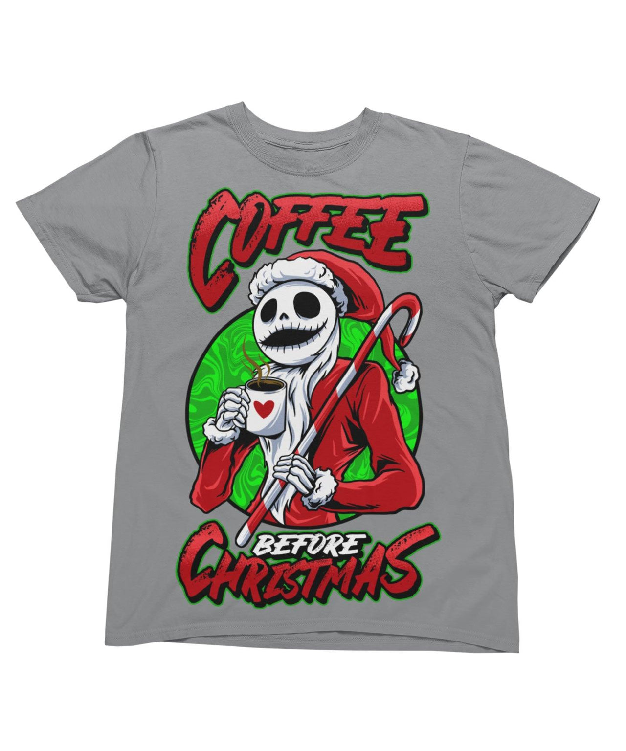 Coffee Before Christmas Unisex Mens Graphic T-Shirt 8Ball