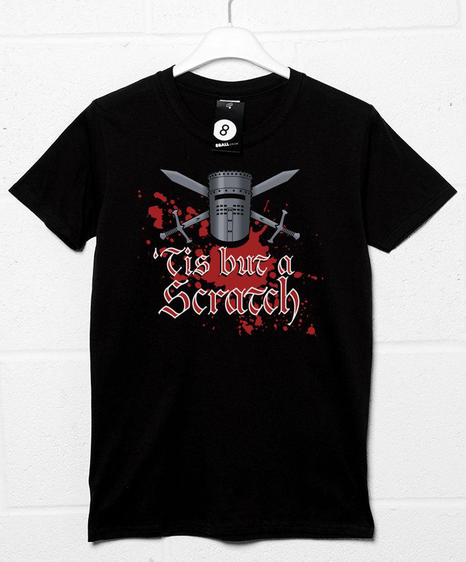 Crossed Swords Black Knight Scratch T-Shirt For Men 8Ball
