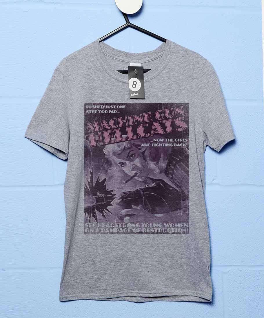 Deathray Machine Gun Hellcats T-Shirt For Men 8Ball