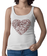 Thumbnail for Decorative Heart Tattoo Design Adult Womens Vest Top 8Ball