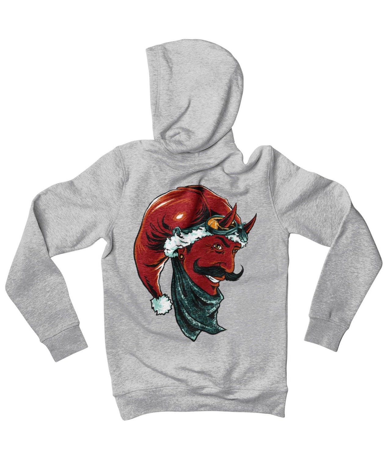 Devil Santa Back Printed Christmas Graphic Hoodie 8Ball