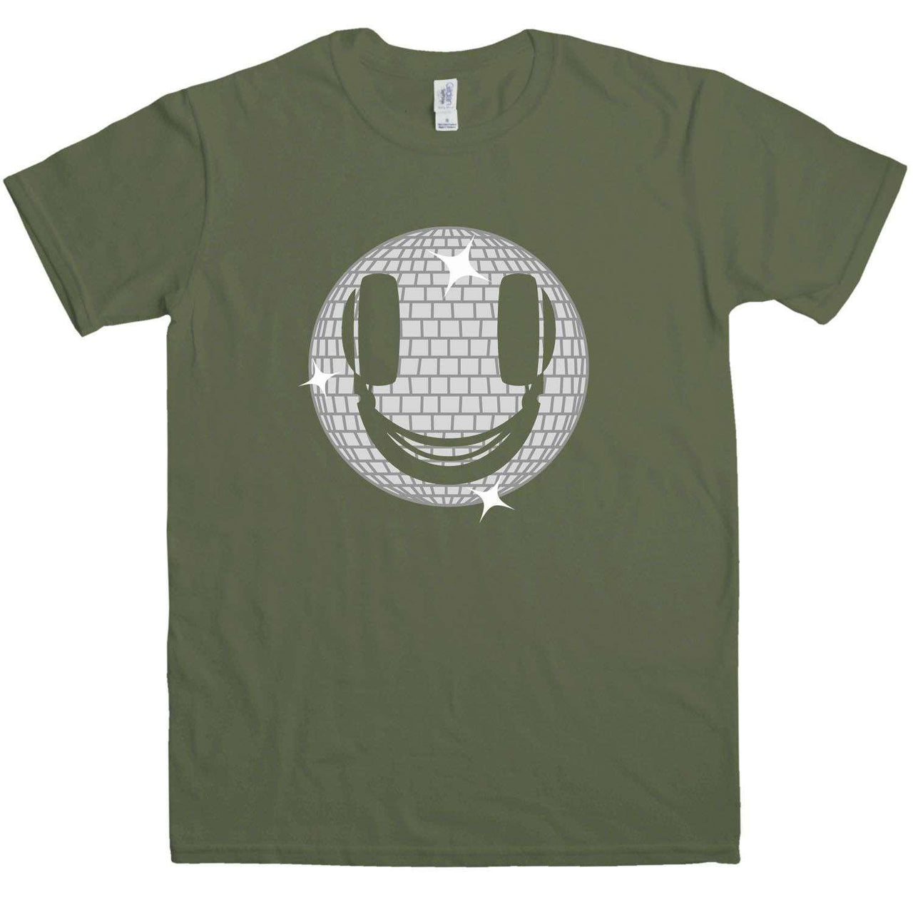 Disco Smiley Mens Graphic T-Shirt 8Ball
