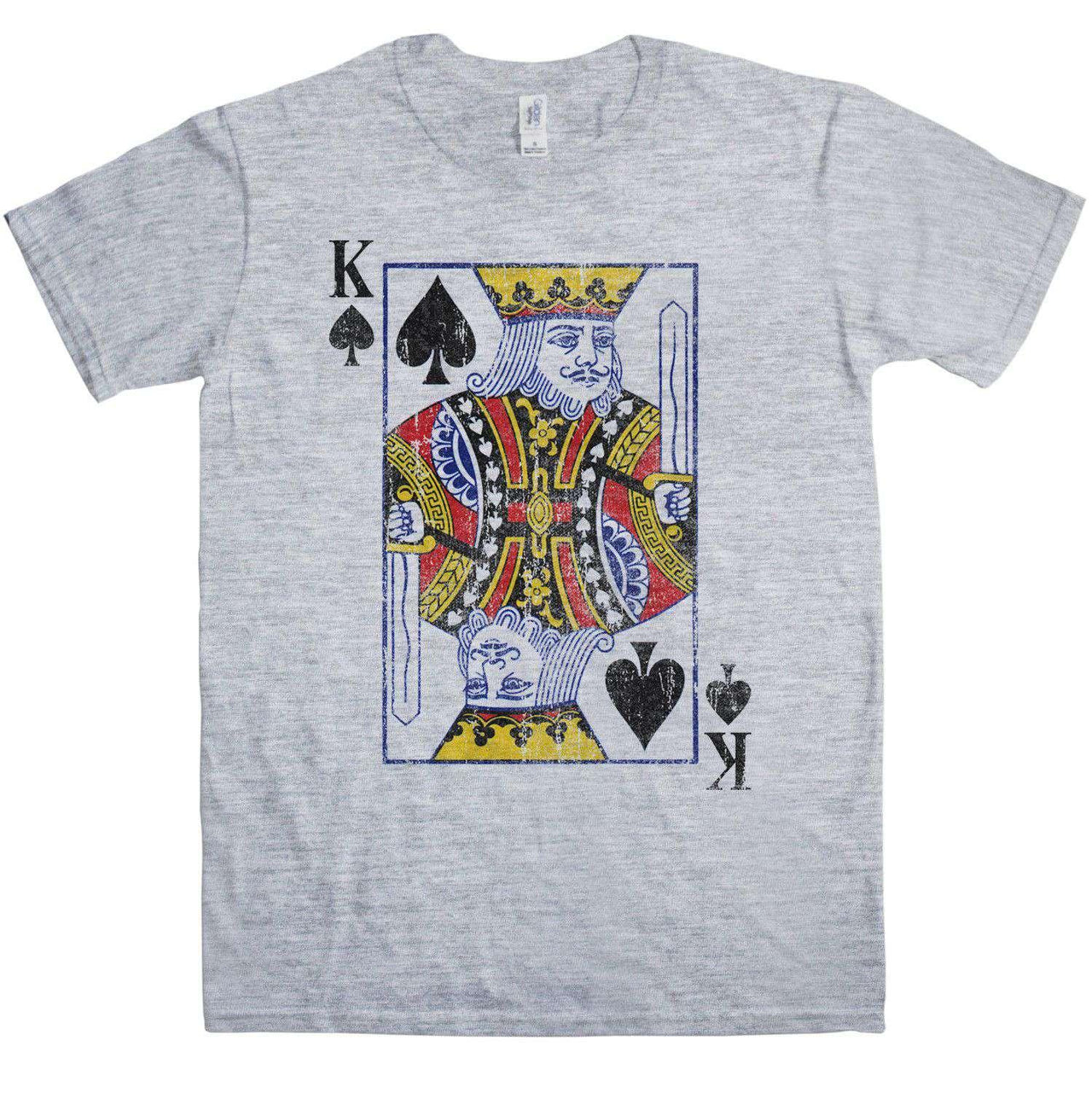 Distressed King Of Spades T-Shirt For Men 8Ball
