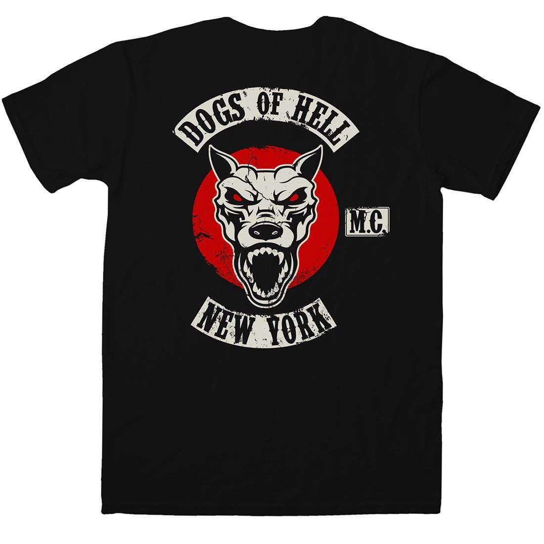 Dogs Of Hell NY Pocket And Back Print T-Shirt For Men 8Ball
