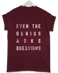 Thumbnail for Even the Genius Asks Questions Lyric Quote Unisex T-Shirt For Men And Women 8Ball