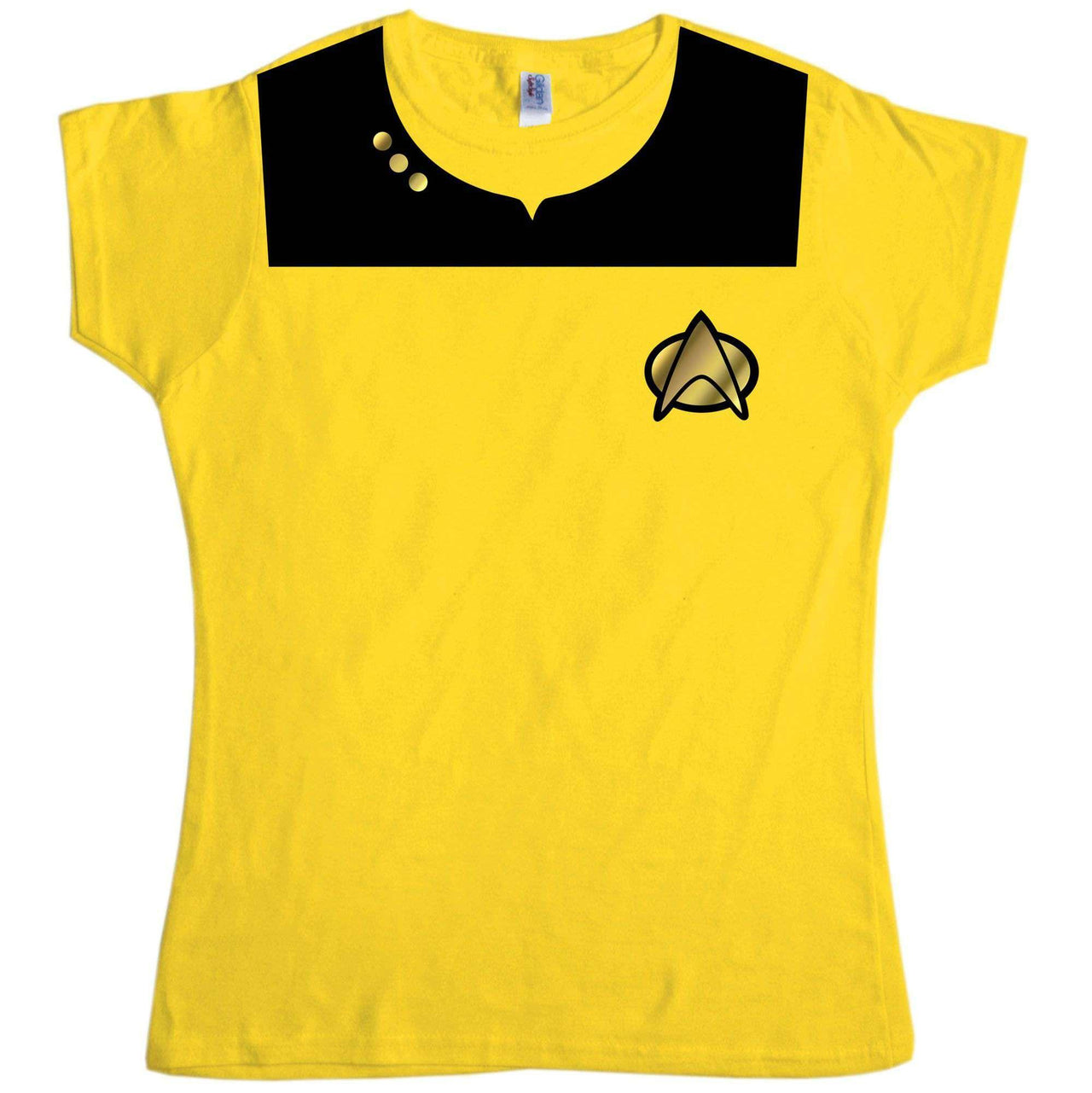 Fancy Dress Star Trek Uniform Womens Style T-Shirt 8Ball