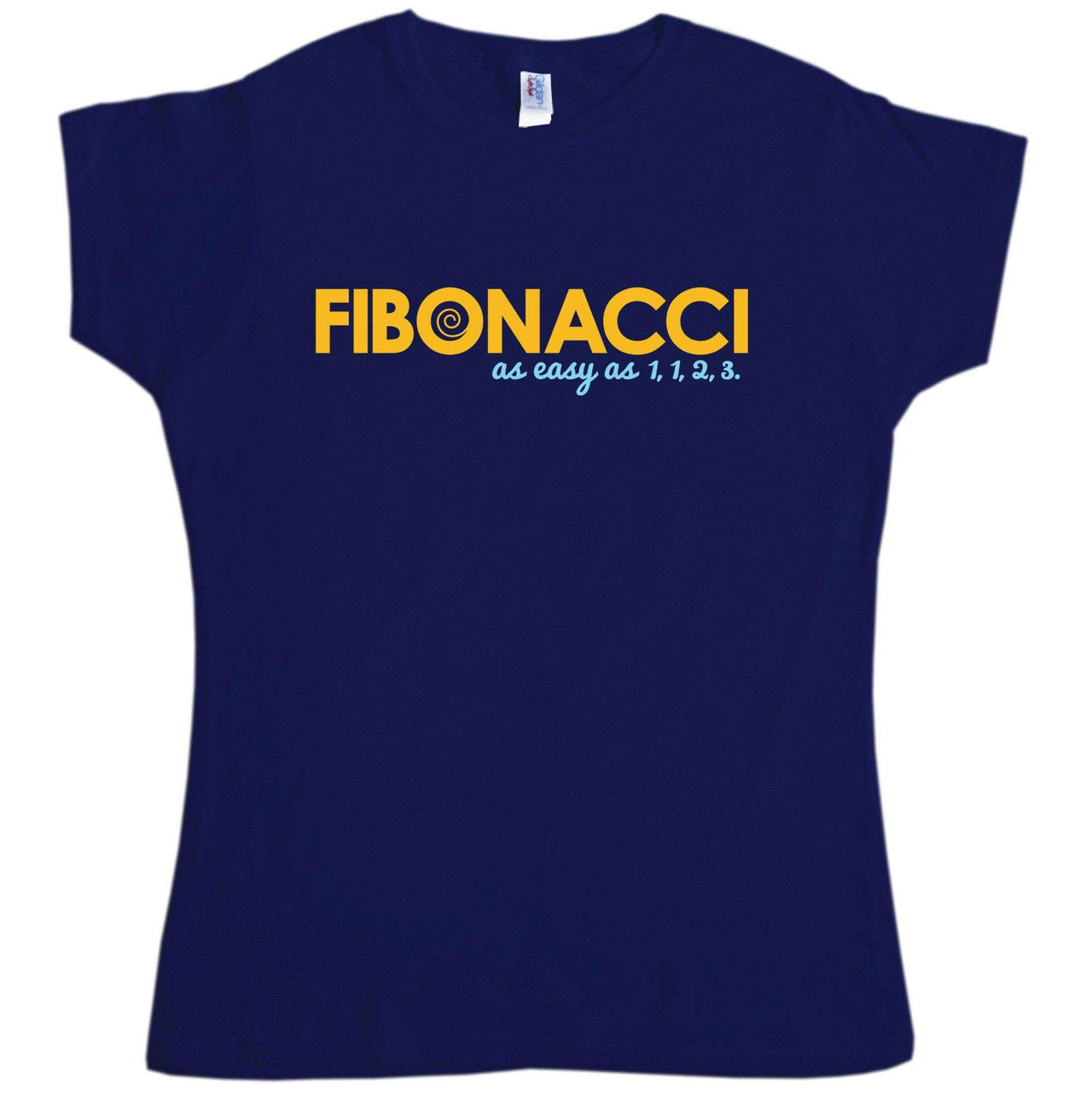 Fibonacci Easy as 1 1 2 3 Fitted Womens T-Shirt 8Ball