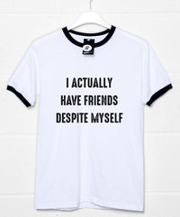 Thumbnail for Friends Despite Myself Graphic T-Shirt For Men 8Ball