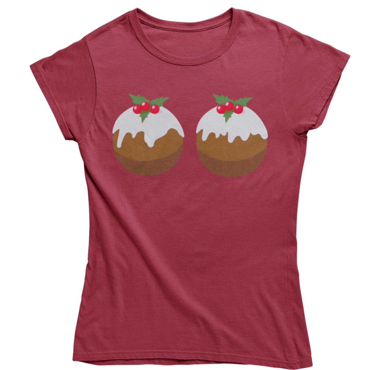 Fun Christmas Puddings T-Shirt for Women 8Ball