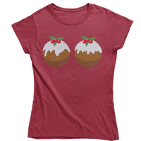 Thumbnail for Fun Christmas Puddings T-Shirt for Women 8Ball